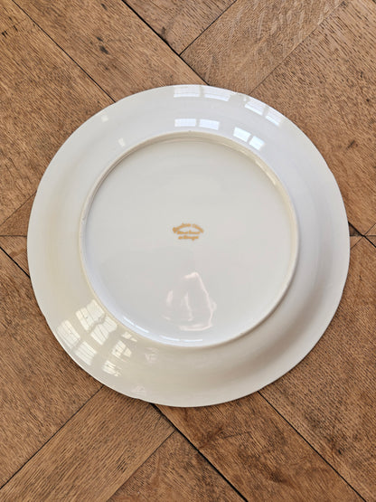 Plat rond porcelaine Oiseau