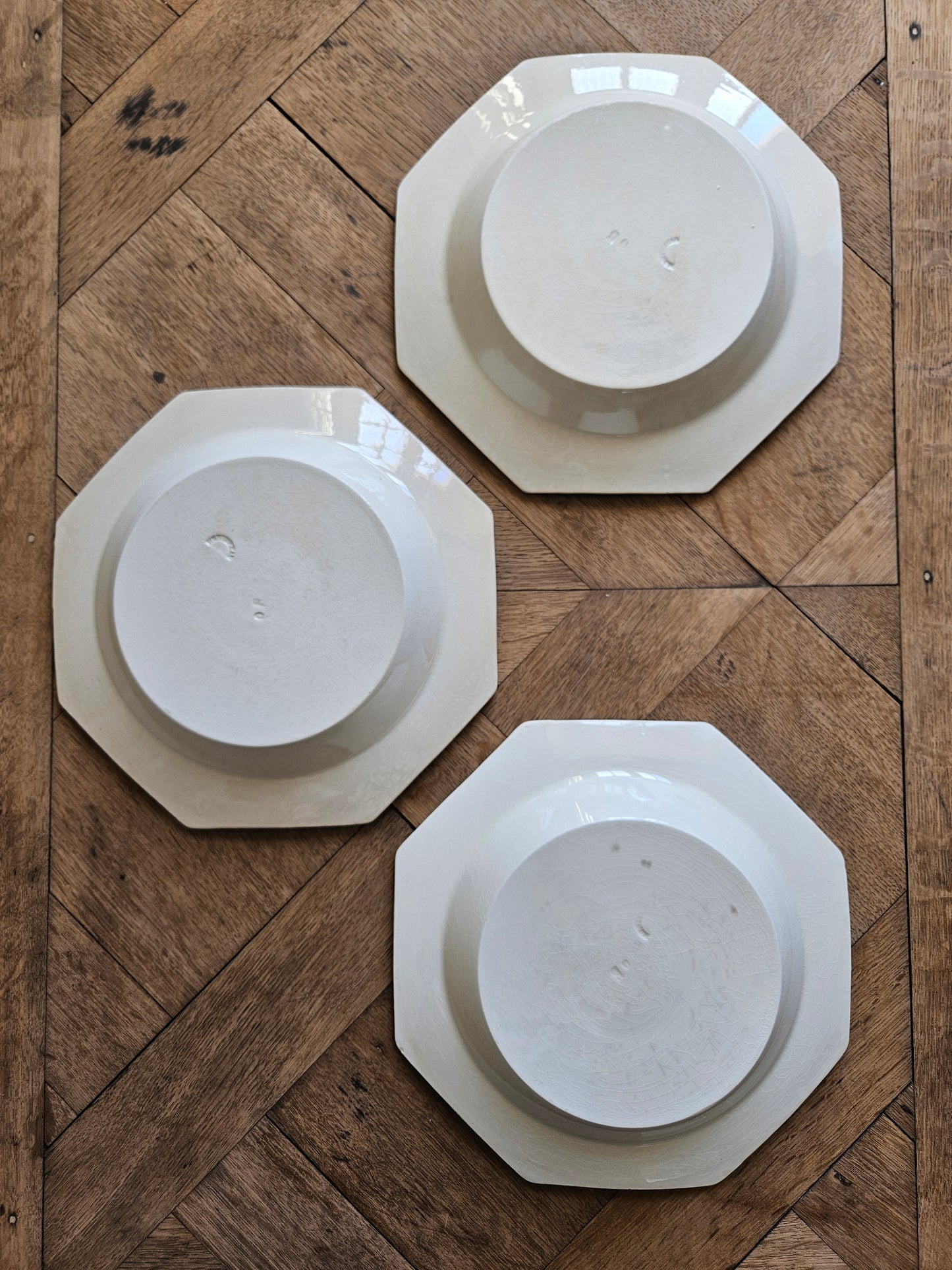 Assiettes creuses octogonales Montereau