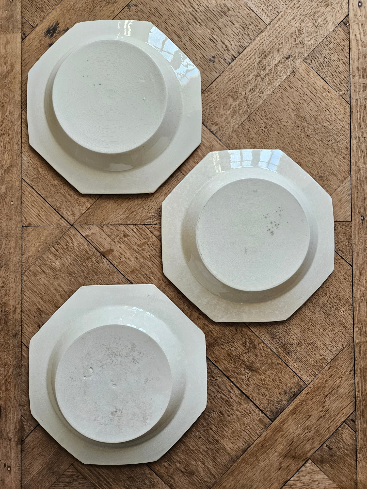 Assiettes creuses octogonales Montereau