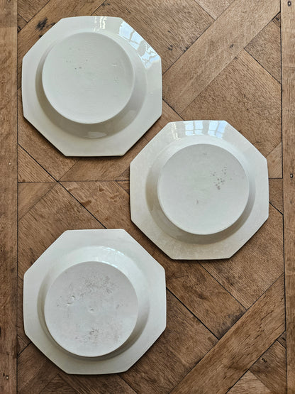 Assiettes creuses octogonales Montereau