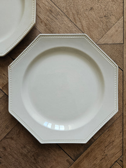 Assiettes plates octogonales Montereau