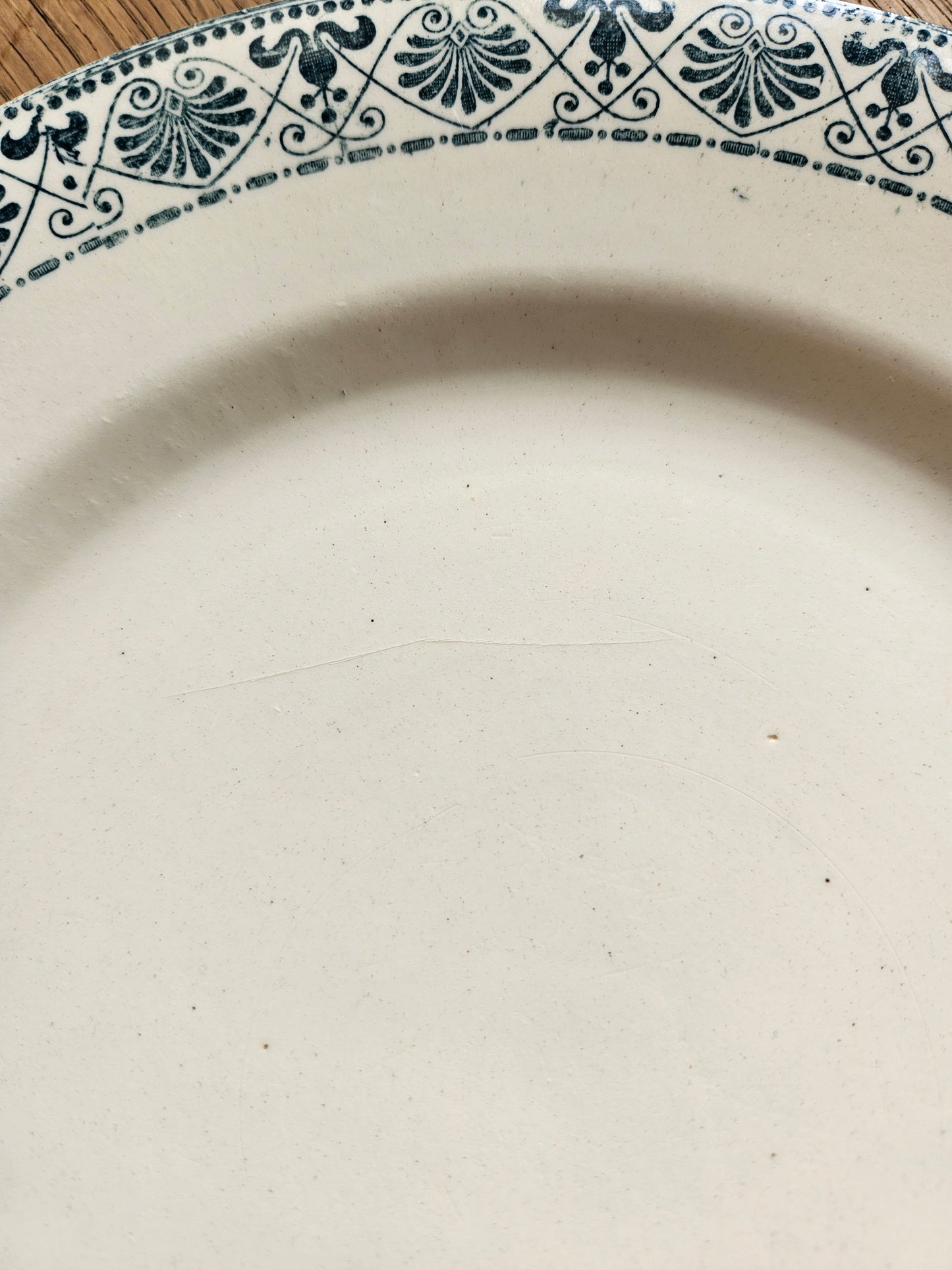 Assiettes plates anciennes dépareillées Terre de Fer