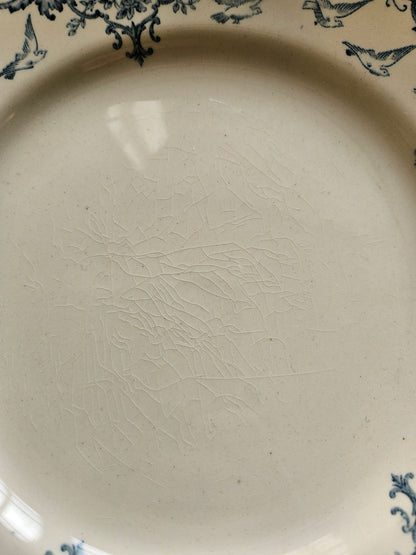 Assiettes plates anciennes dépareillées Terre de Fer