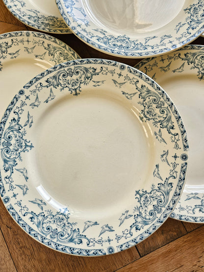 Assiettes plates K&G Lunéville, Colombes