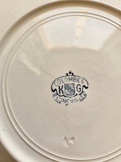 Assiettes plates K&G Lunéville, Colombes