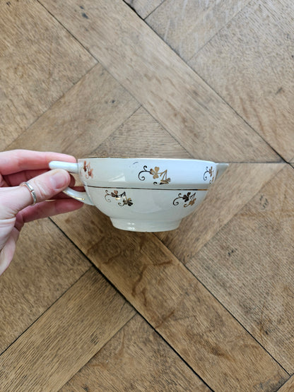 Saucière St Amand, trèfles dorés