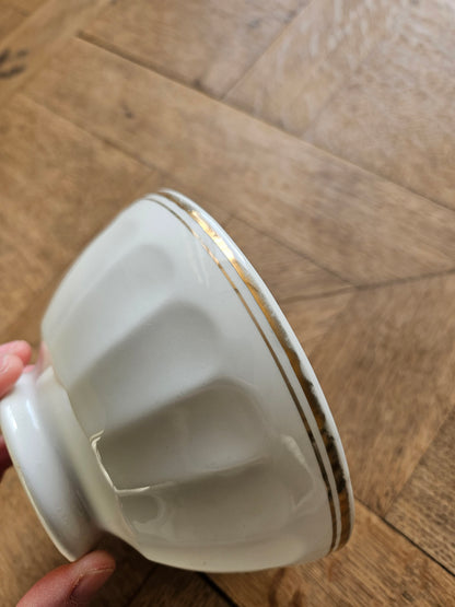 Bol à facettes liseré doré