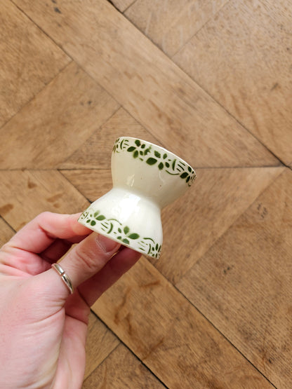 Coquetier diabolo ancien vert