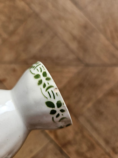 Coquetier diabolo ancien vert