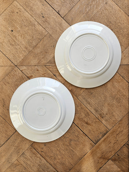 Assiettes plates rétro dépareillées, Digoin & Badonviller