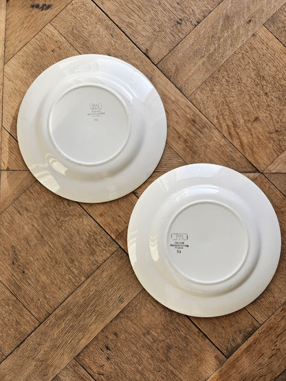 Assiettes plates rétro dépareillées, Digoin & Badonviller