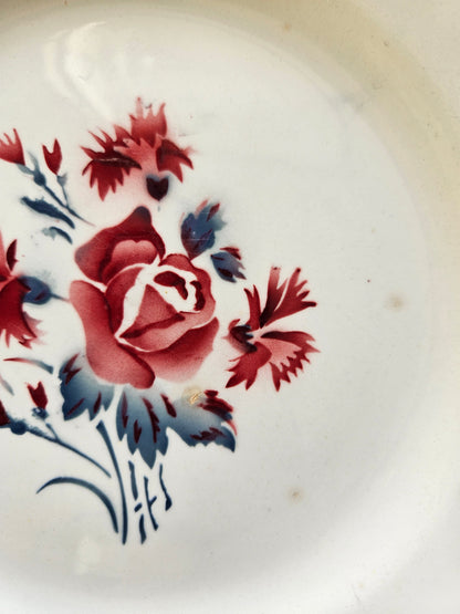 Assiettes plates rétro dépareillées, Digoin & Badonviller