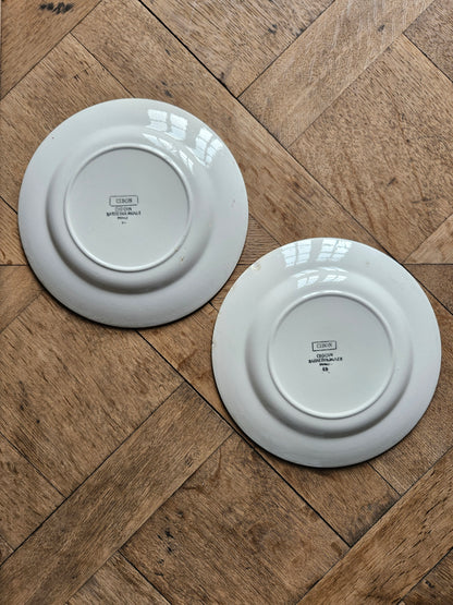 Assiettes plates rétro dépareillées, Digoin & Badonviller #2