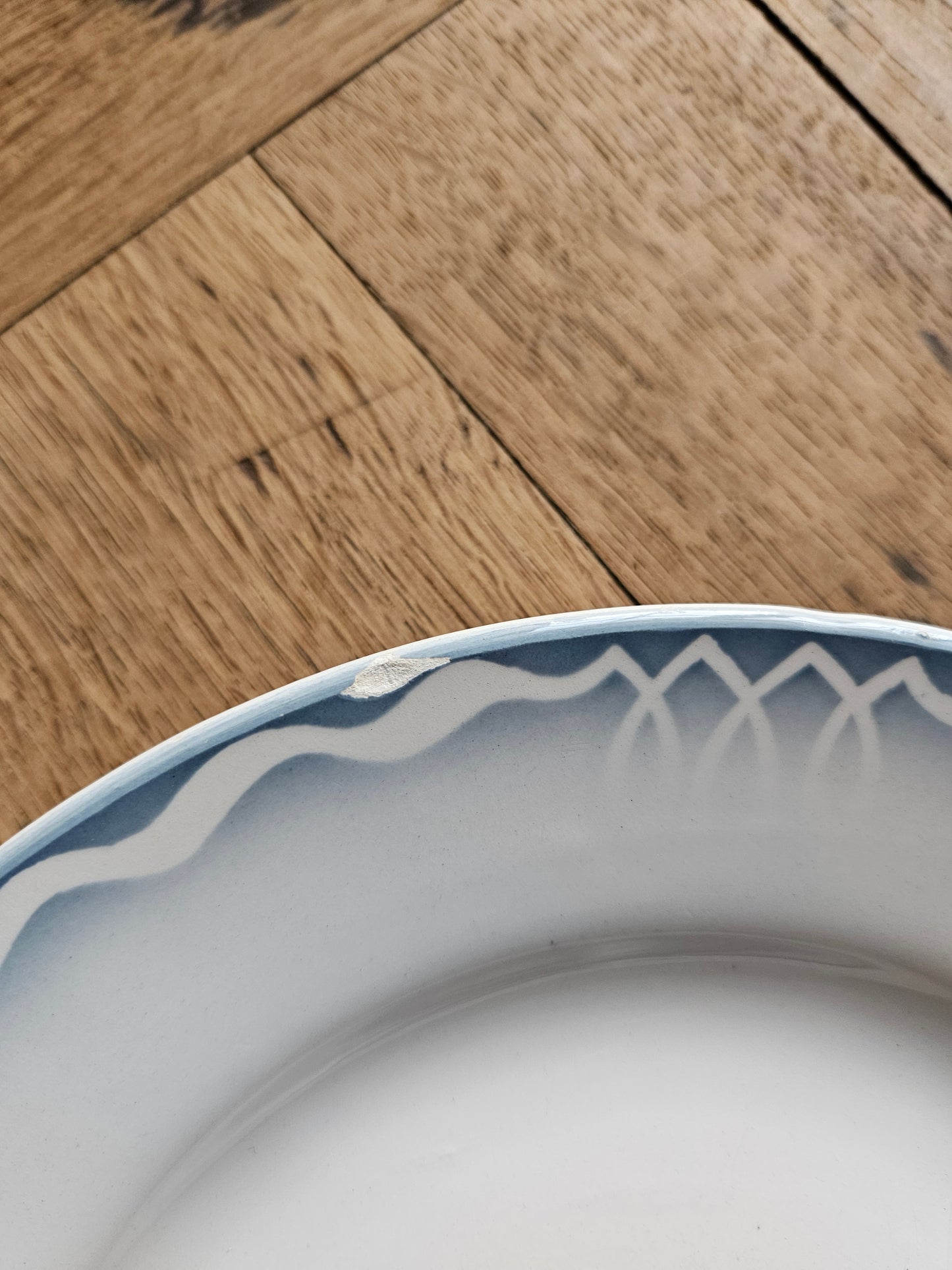 Assiettes plates rétro dépareillées, Digoin & Badonviller #2