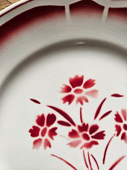 Assiettes plates rétro dépareillées, Digoin & Badonviller #2