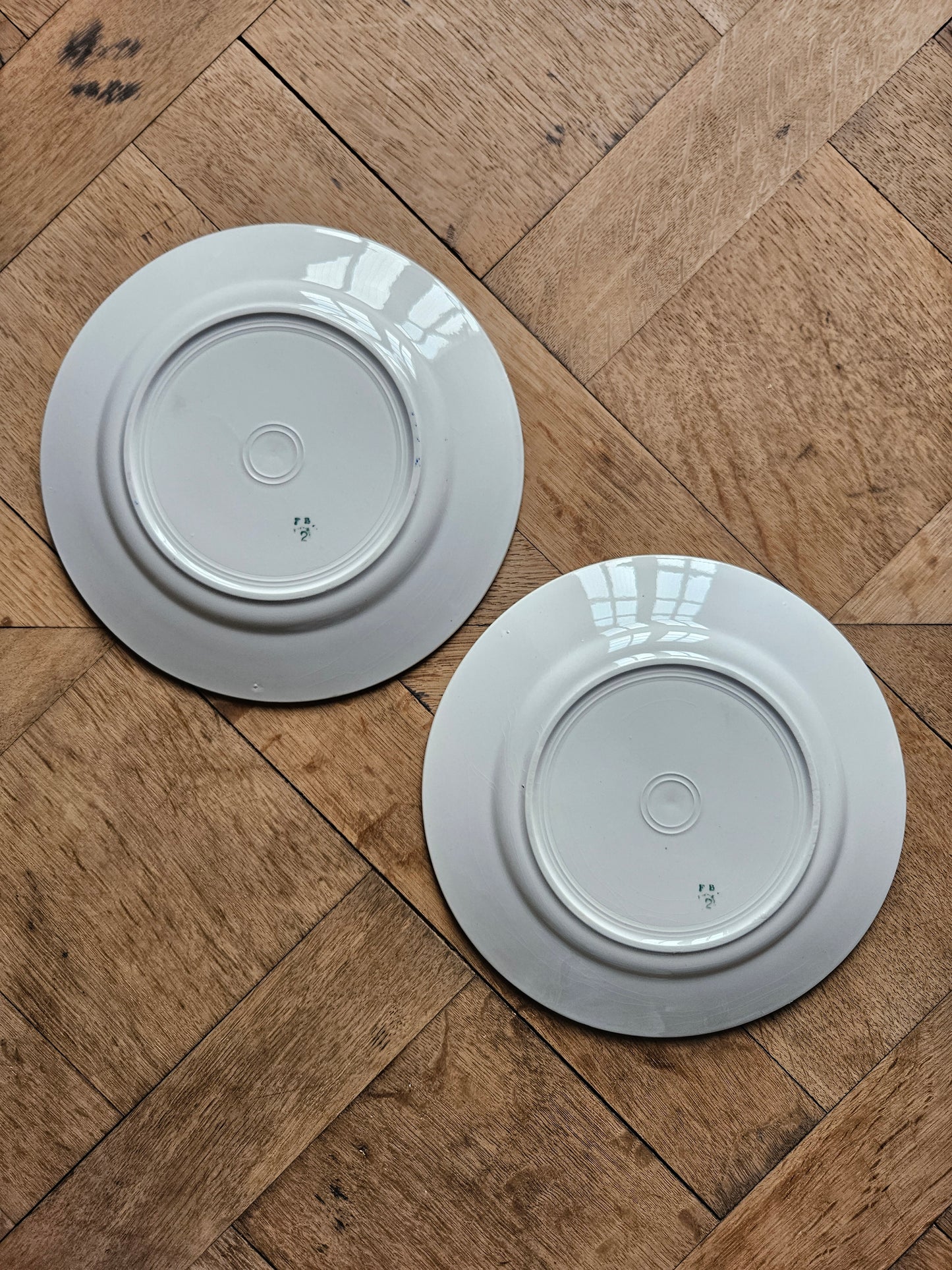 Assiettes plates rétro dépareillées, Digoin & Badonviller #2