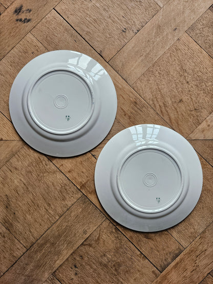 Assiettes plates rétro dépareillées, Digoin & Badonviller #2