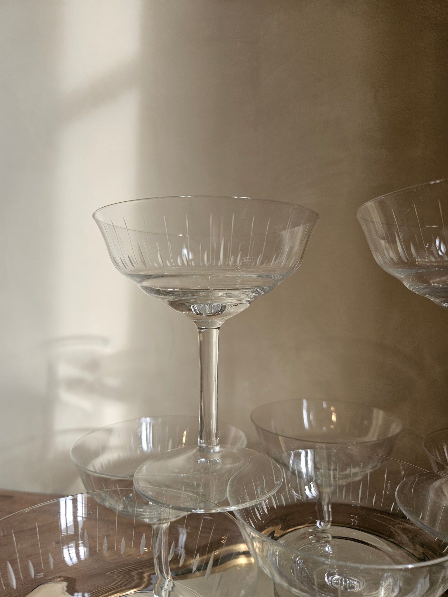 Coupes à champagne style Art Déco