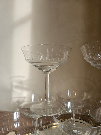 Coupes à champagne style Art Déco