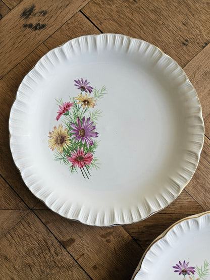 Assiettes plates dépareillées, L’Amandinoise et Digoin