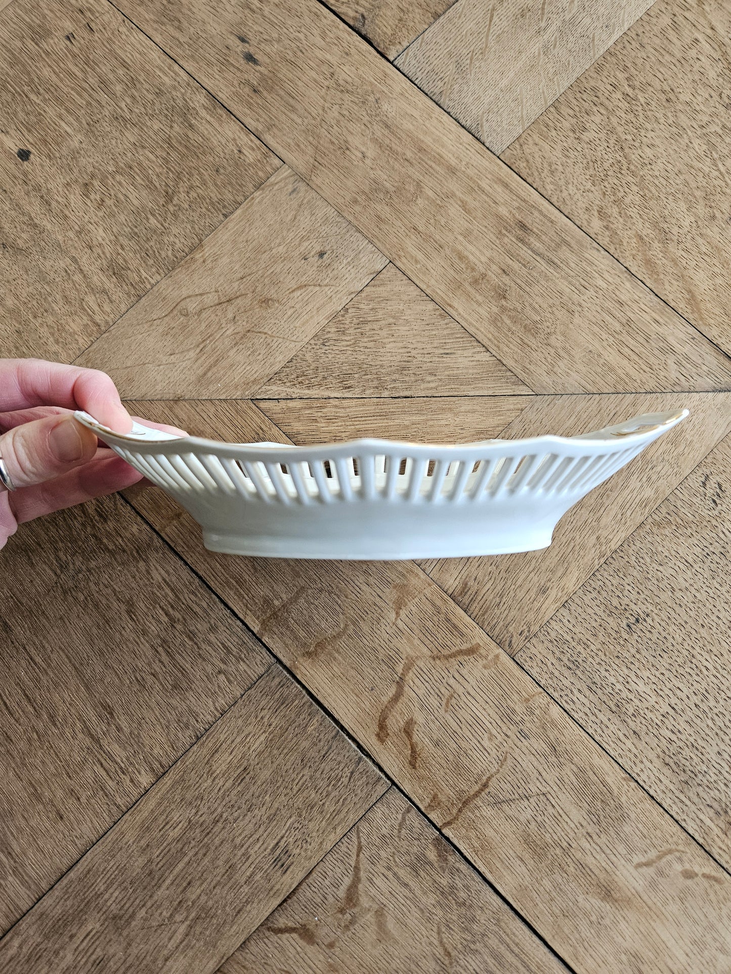 Ravier en porcelaine shabby chic