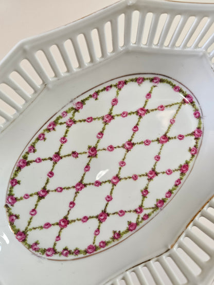 Ravier en porcelaine shabby chic