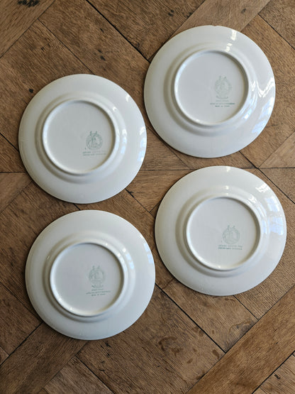 Assiettes à dessert Moulin des Loups, décor basque