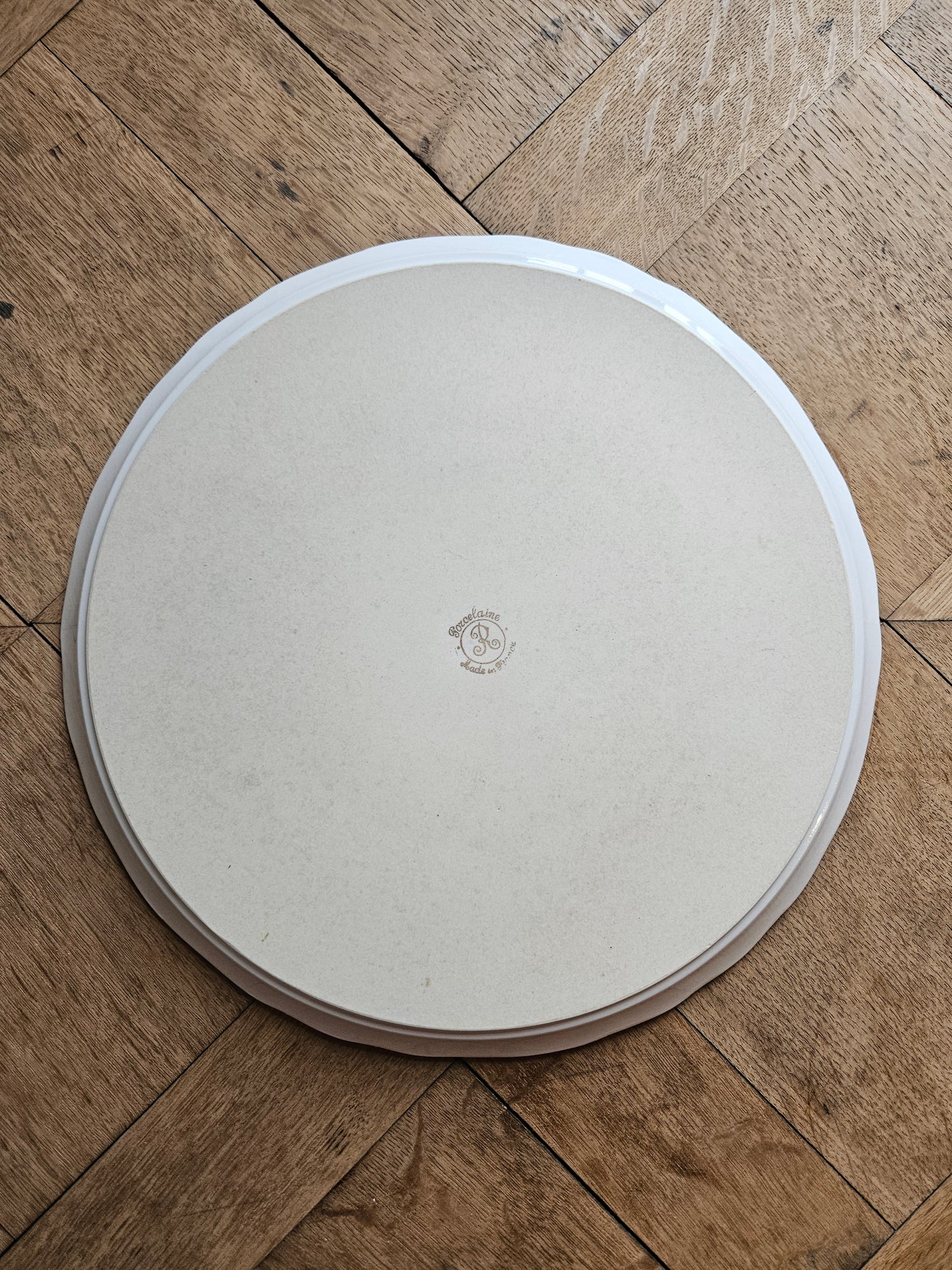 Plat à tarte shabby chic, extra plat