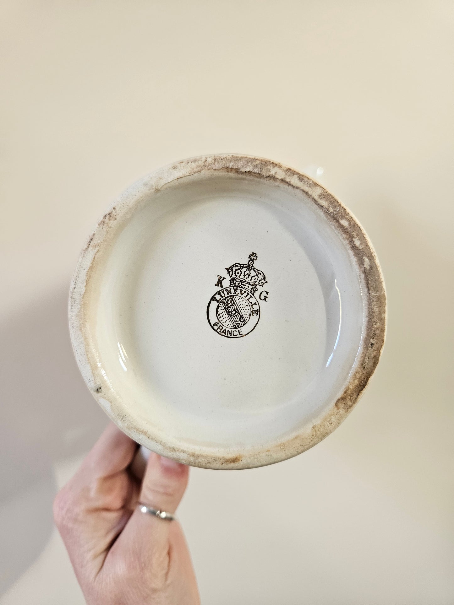 Théière et sucrier K&G Lunéville, mint & doré