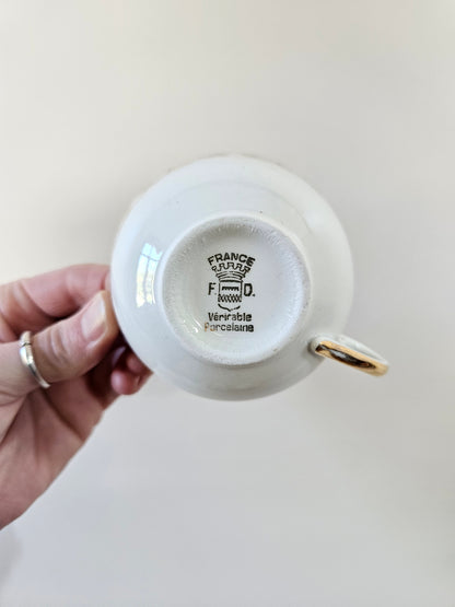 Tasses en porcelaine, dorées