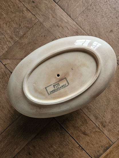 Saucière ancienne Sarreguemines, Neige