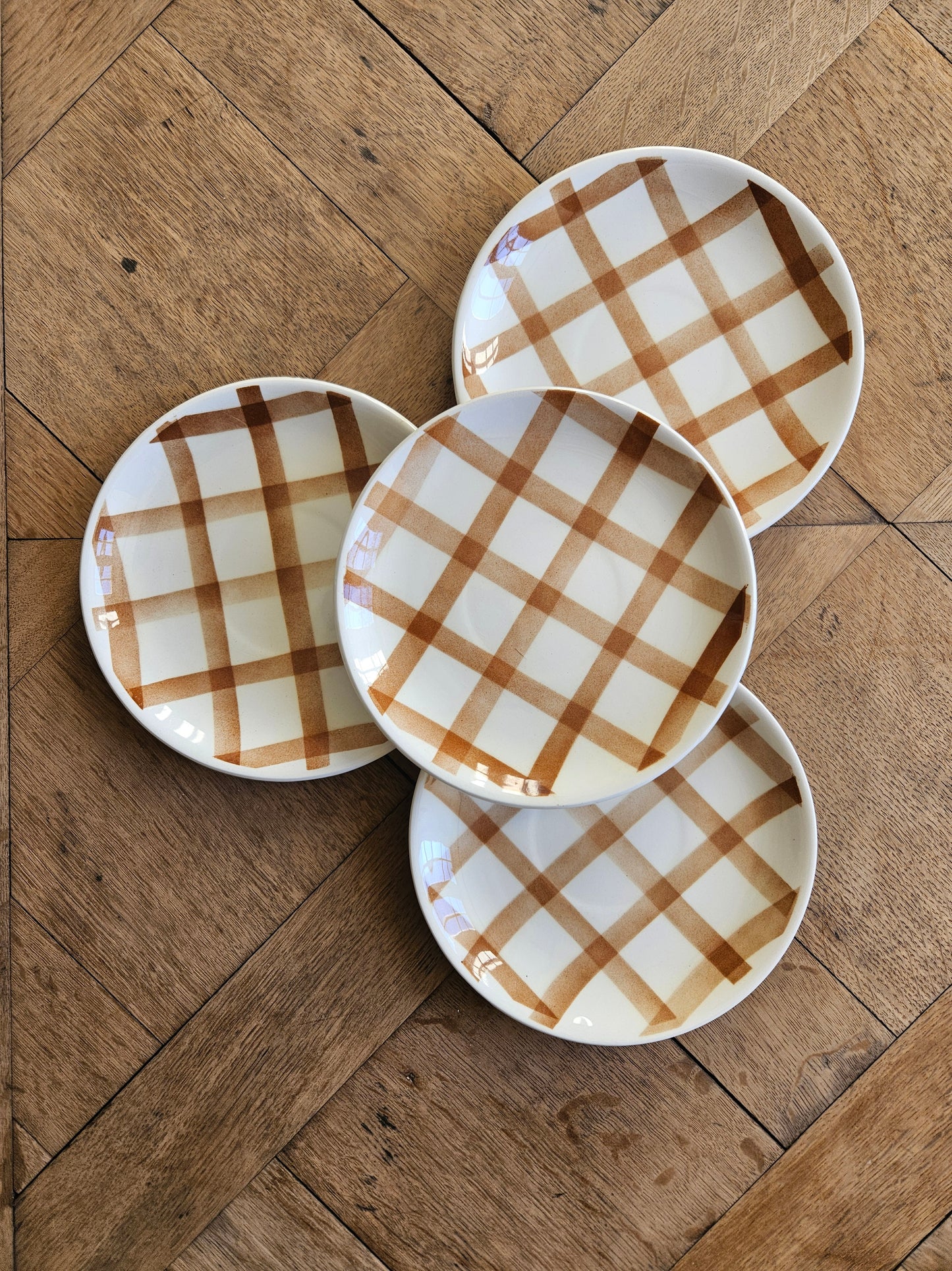 Soucoupes Vichy, marron