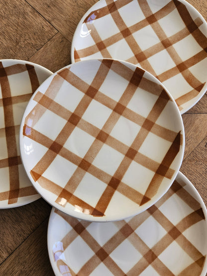 Soucoupes Vichy, marron