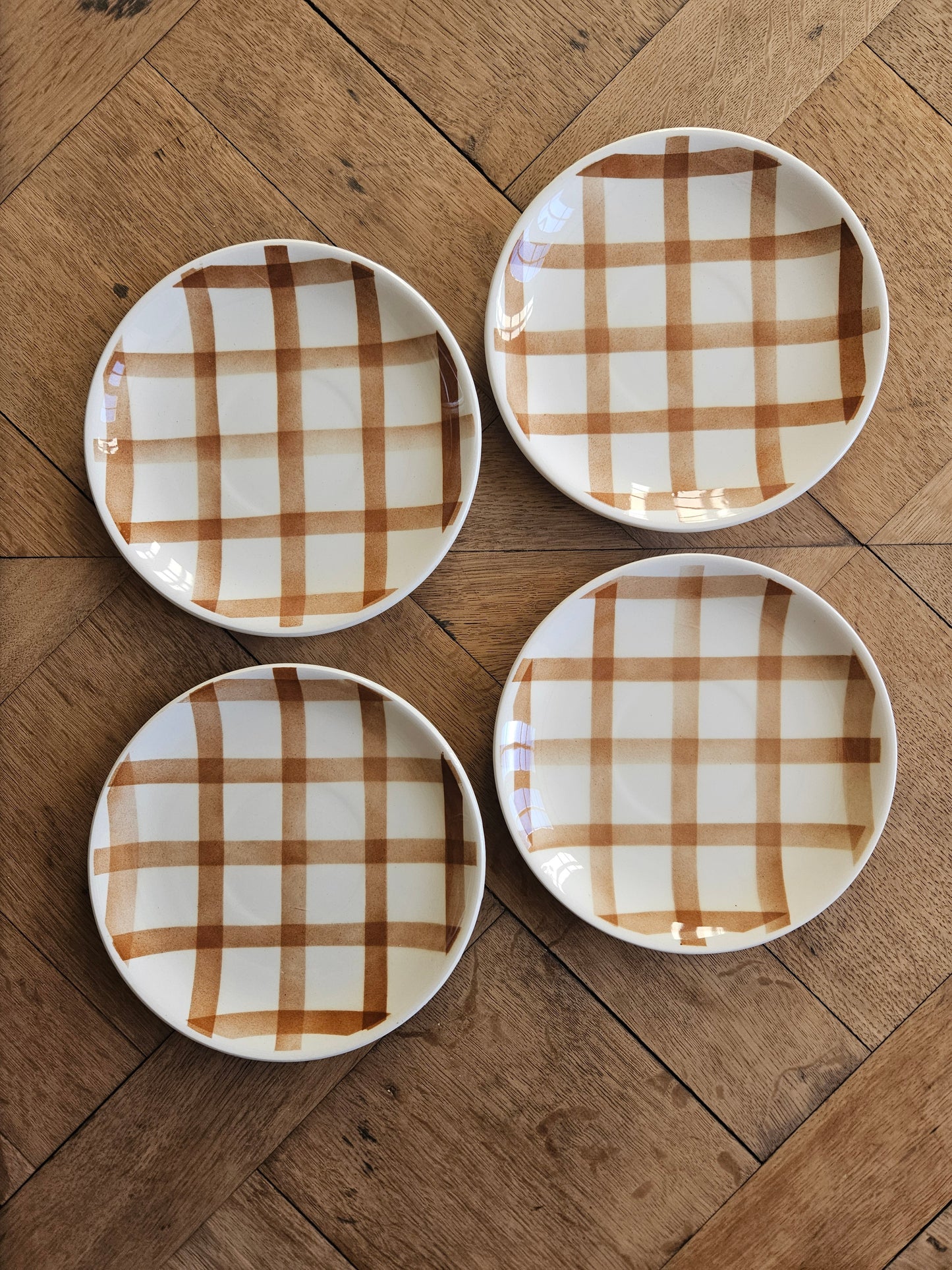 Soucoupes Vichy, marron