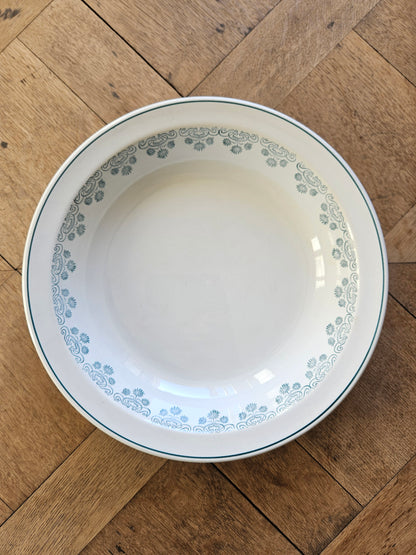 Plat creux Digoin, décor vert