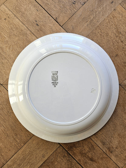 Plat creux Digoin, décor vert