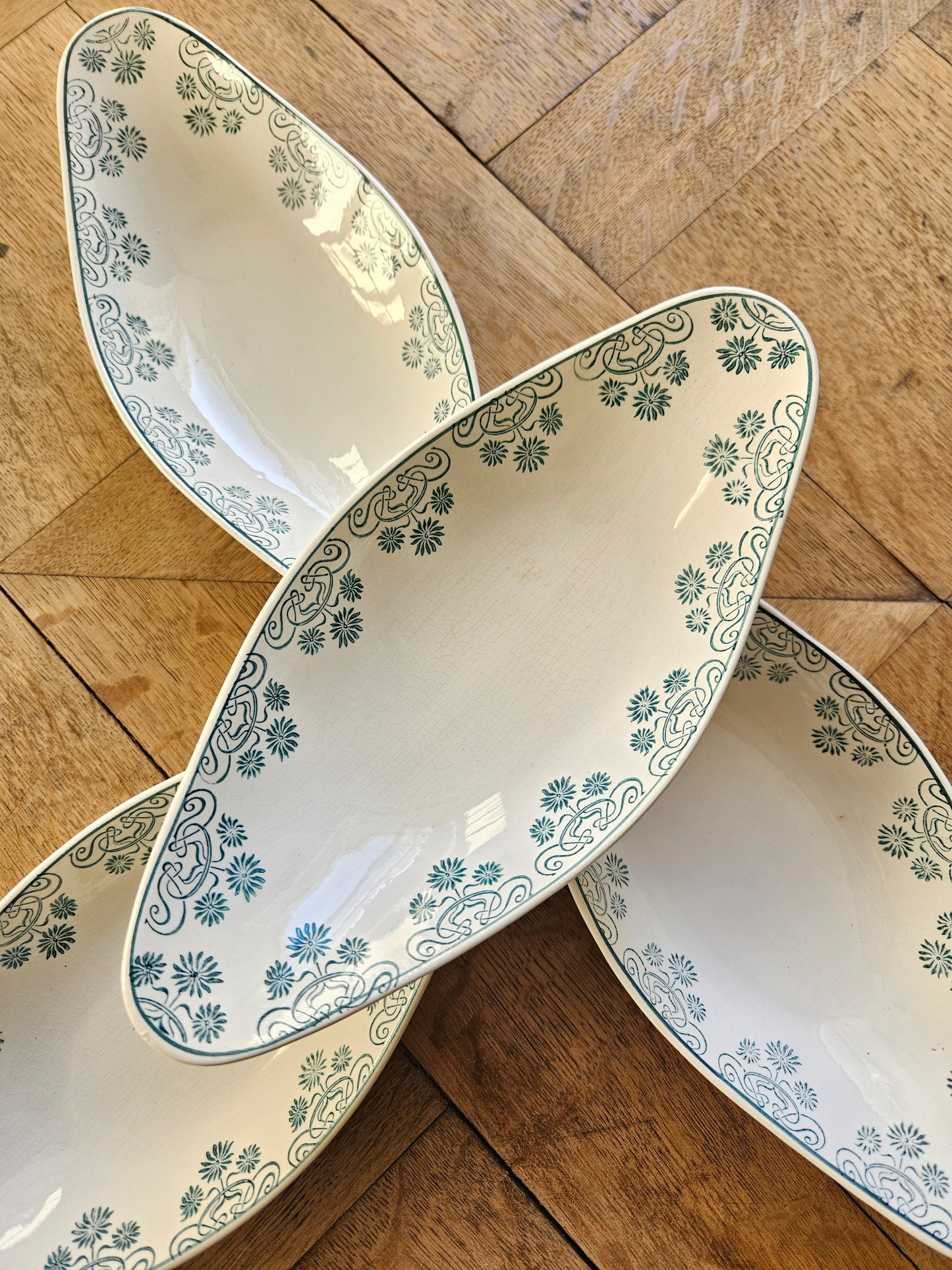 Ravier Digoin, décor vert