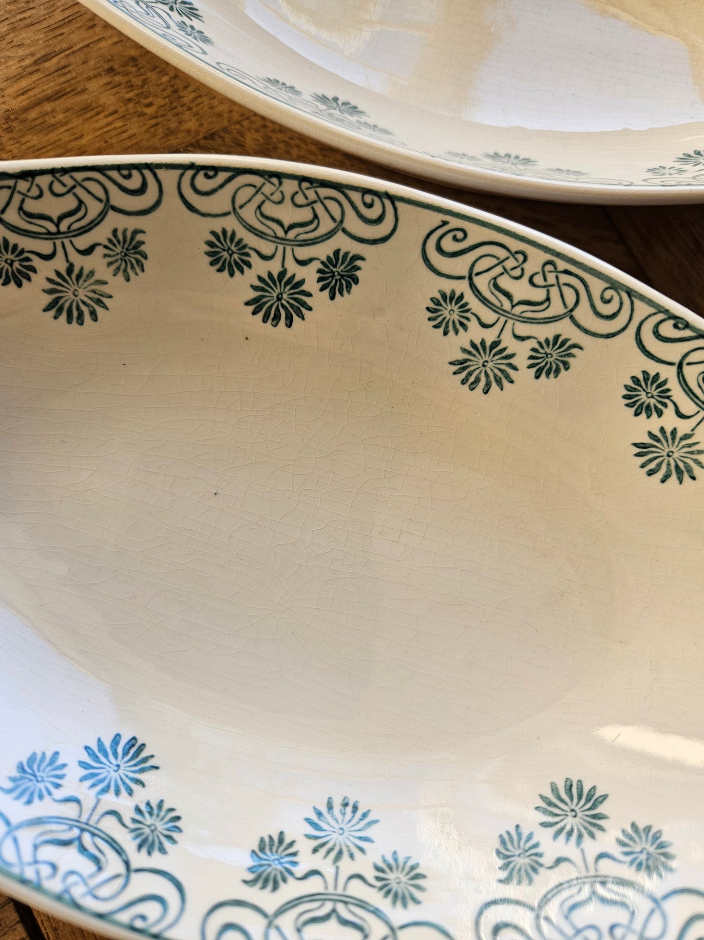 Ravier Digoin, décor vert