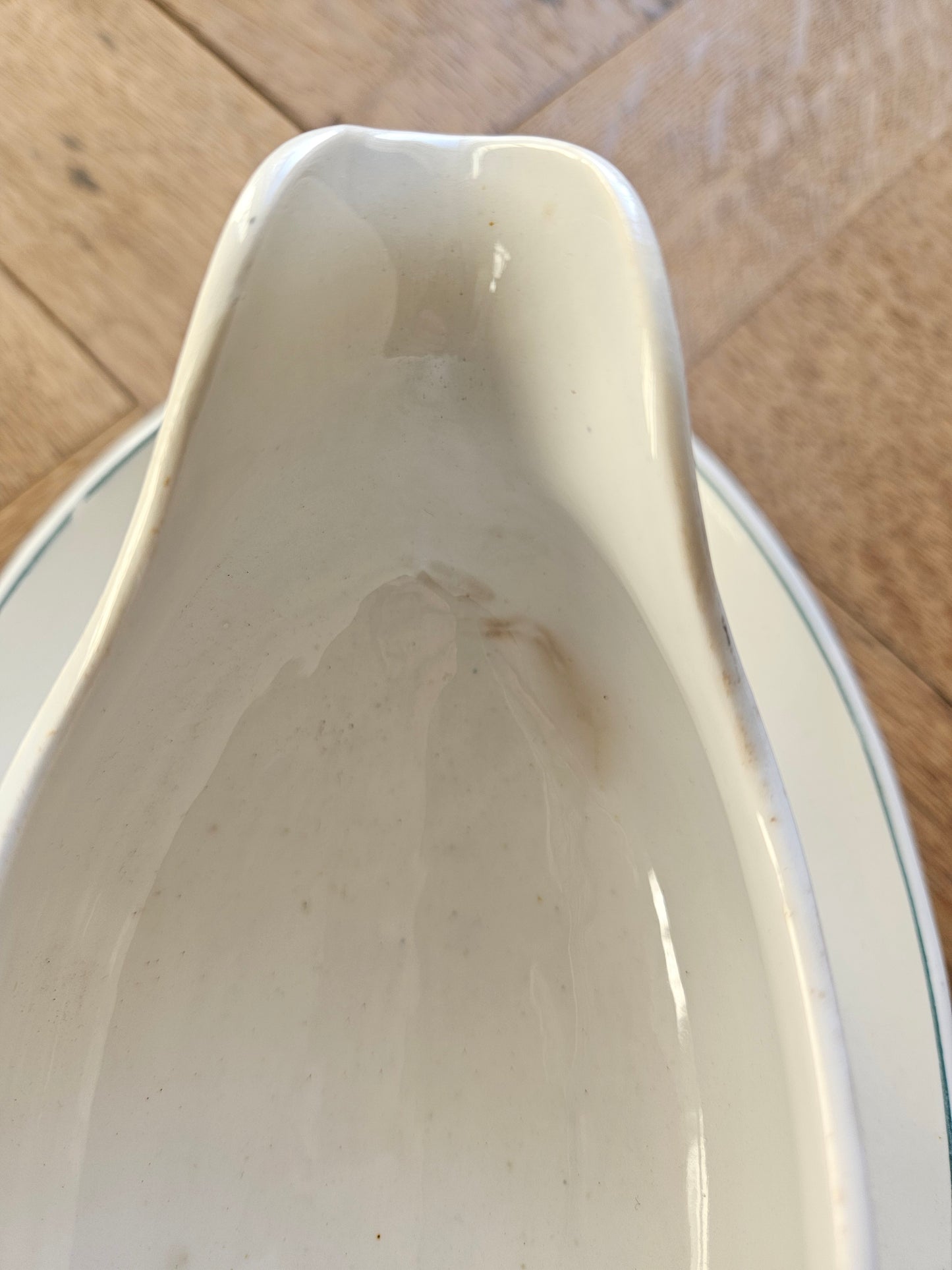 Saucière Digoin, décor vert