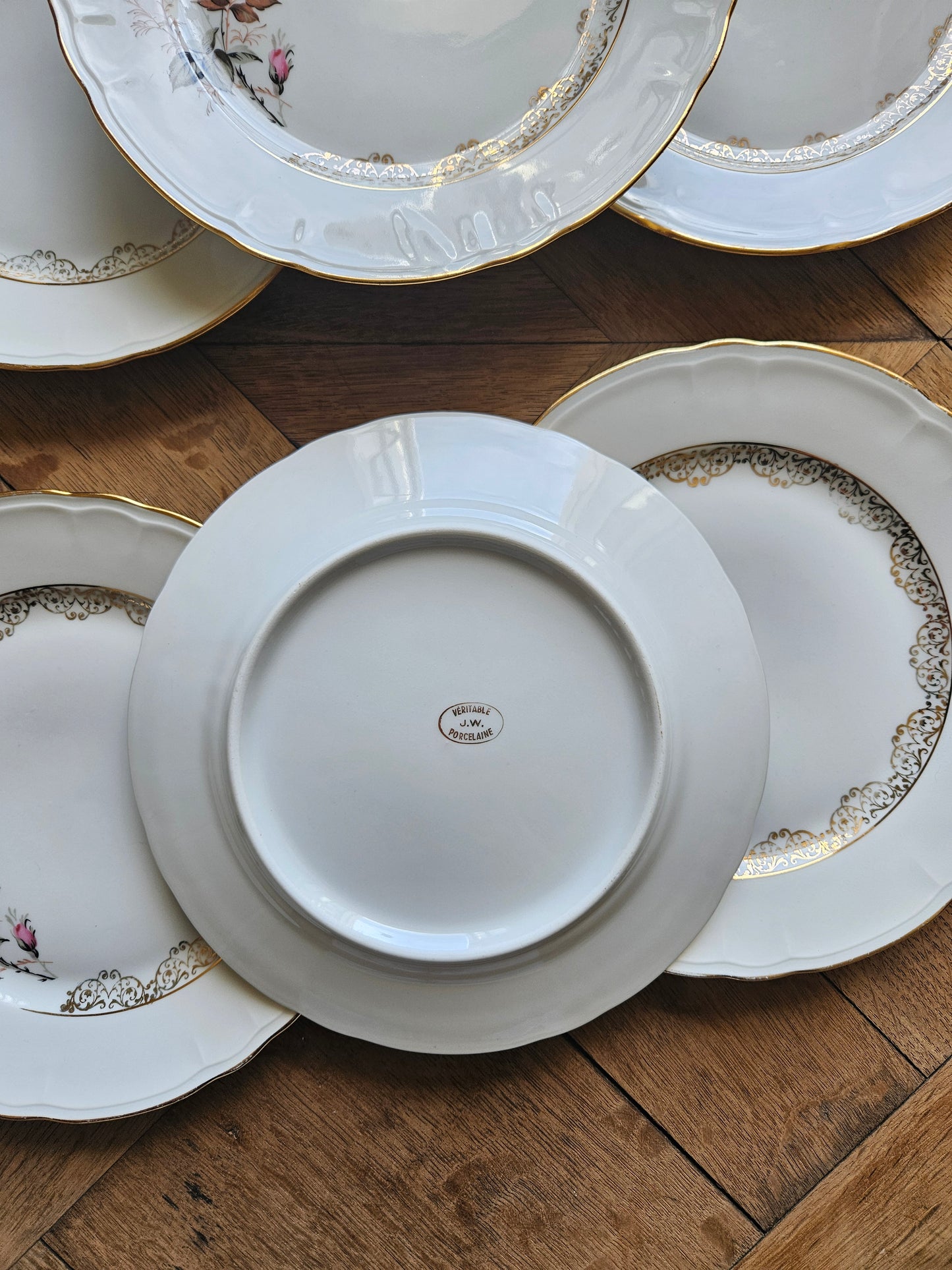 Assiettes à dessert vintage porcelaine