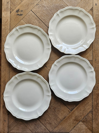 4 assiettes plates anciennes Sarreguemines rohan