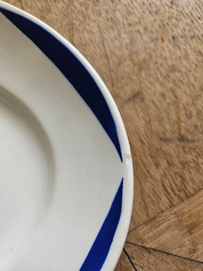 Plat ovale Badonviller bleu
