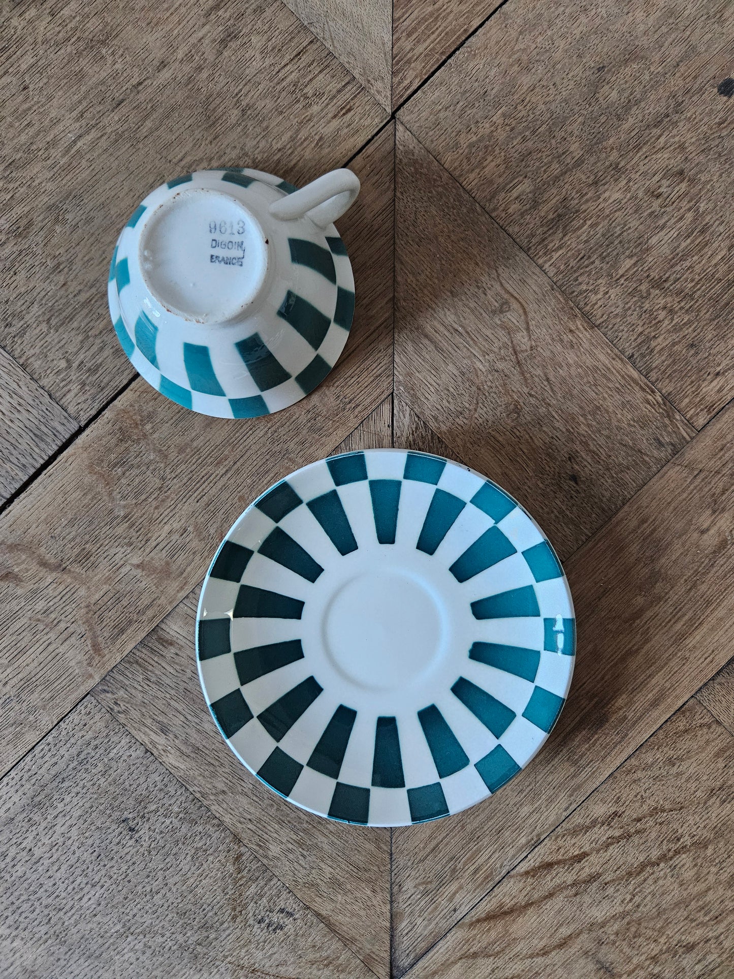 Tasse à damier Digoin