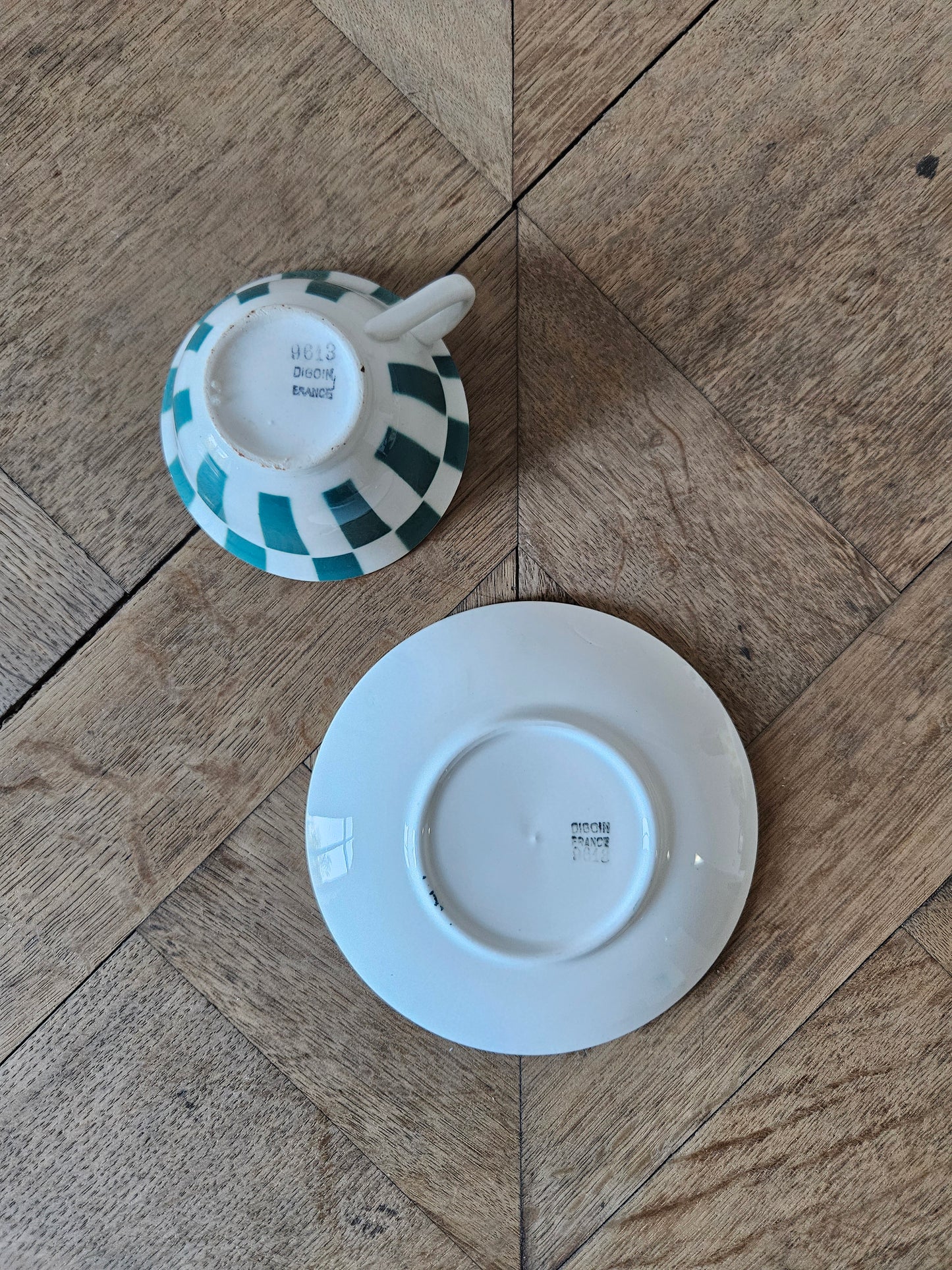 Tasse à damier Digoin