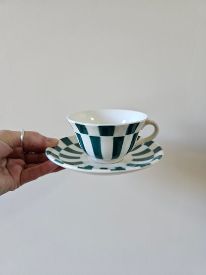 Tasse à damier Digoin