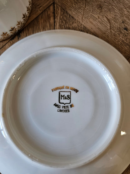 Tasses en porcelaine M&S, dorées