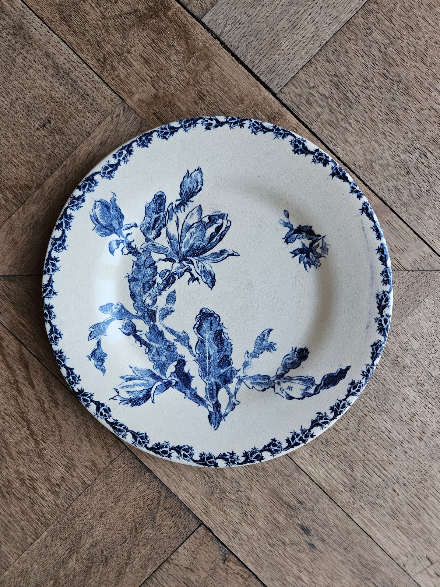 Assiette plate Gien, Cactus