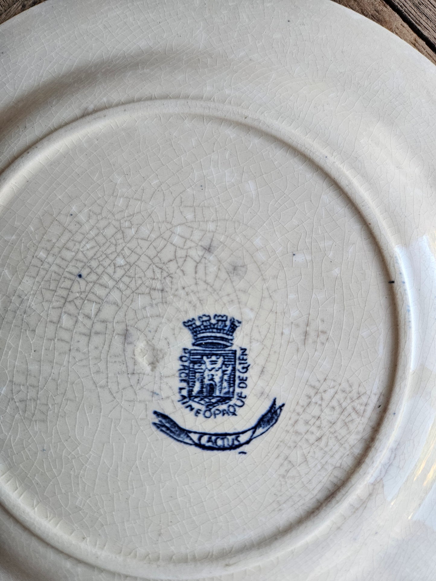 Assiette plate Gien, Cactus