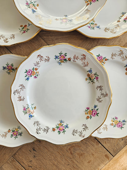 Assiettes à dessert L’Amandinoise, petites fleurs