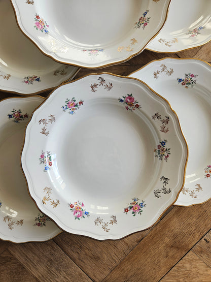 Assiettes creuses L’Amandinoise, petites fleurs